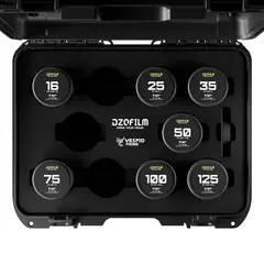 DZOFilm Vespid Prime 7-Lens Kit V2 PL/EF 16mm T2.8+25/35/50/75/100/125mm T2.1